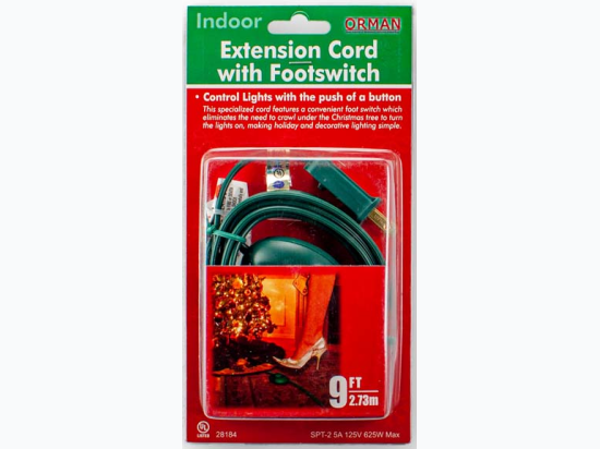 3 Outlet UL Extension Cord With Footswitch