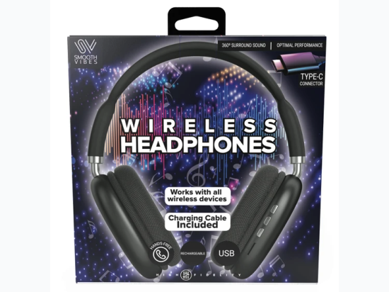 Black TYPE-C Wireless Lightweight Headphones