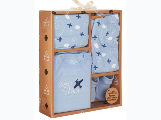 4-Piece Baby Box Set - Daddy's Little Co-Pilot - 0 - 6 Month