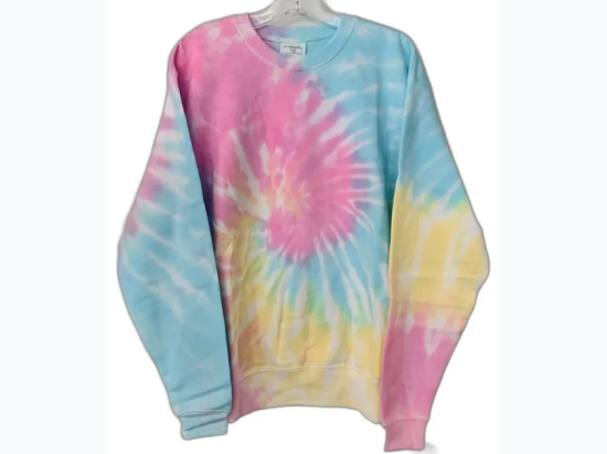 Adult Tie Dye Crewneck Sweatshirt - Blue Swirl