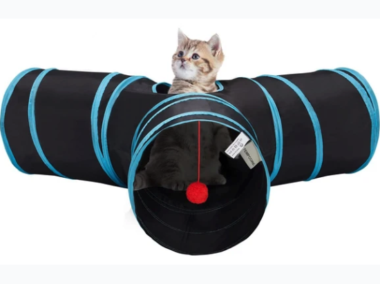 Pop-Up Cat Tunnel with Teaser Toys