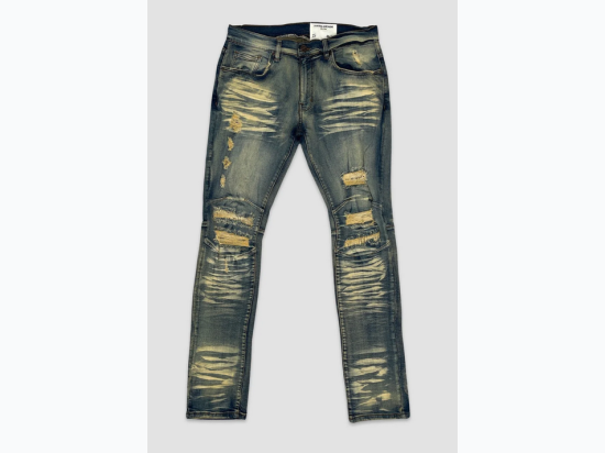 Men's Washed Up Denim Jean in Light Tint