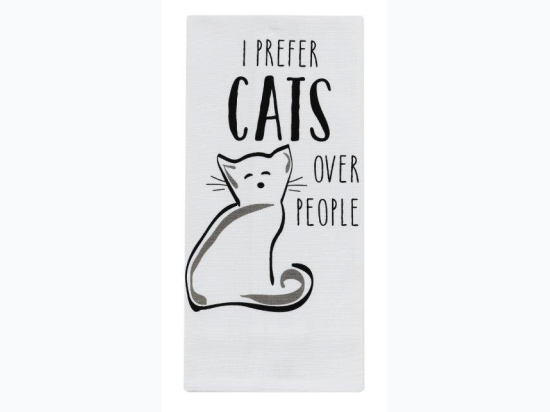 25" x 15" Decorative Kitchen Towel - Cats Over People