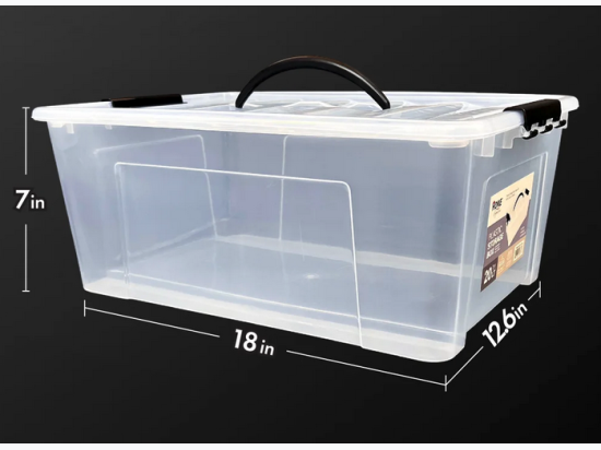 Plastic Storage Show-Off with Locks & Holder 20Lt