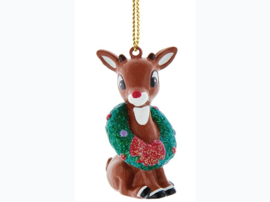 Rudolph With Wreath Ornament