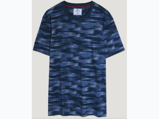 Men's Brushed Camo Crew in Blue