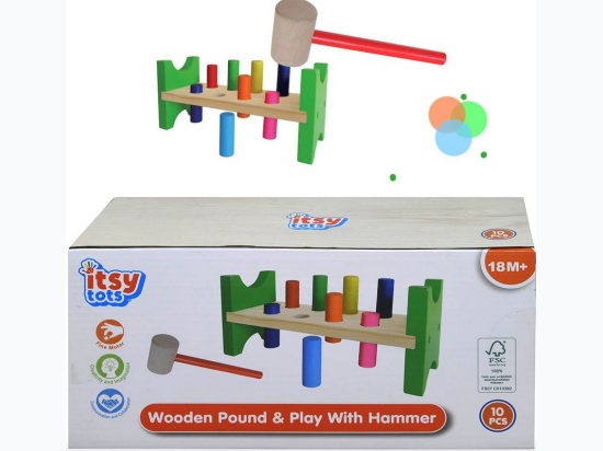 Itsy Tots Wooden Pound N Play with Hammer