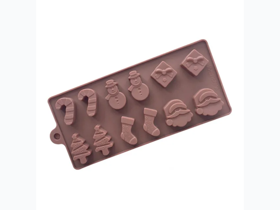 Chocolate Colored Holiday Silicone Candy Baking Mold