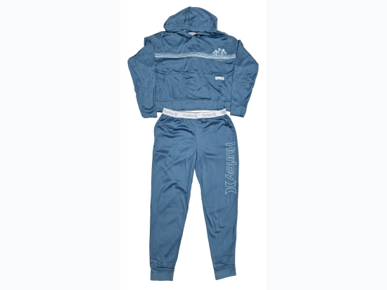 Women's Branded 2 Piece Hoodie Set in Storm Blue