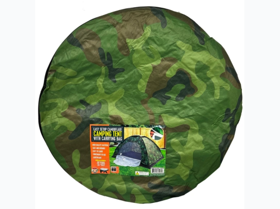 1-2 Person Green Camouflage Camping Tent with Carry Bag