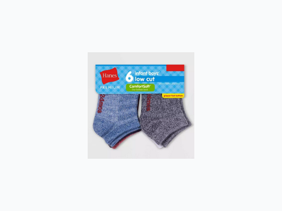 Baby Boy Low Cut Socks - 6 Pack - 12 - 24 Months