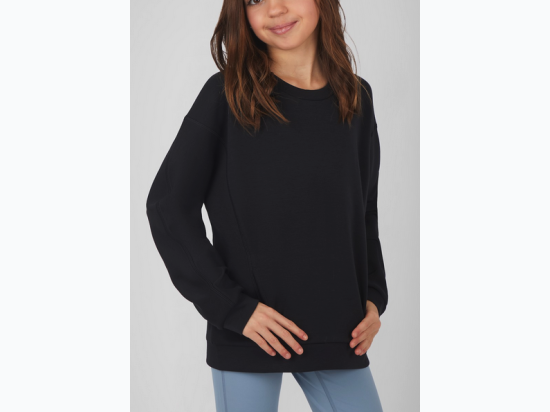 Girls Soft Scuba Zuri Crew Neck Sweatshirt - 3 Color Options