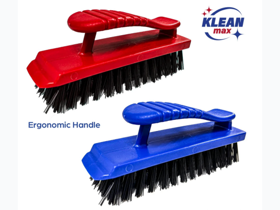 Heavy Duty Scrub Brush with Handle - Colors Vary