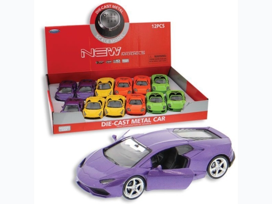 Metal Die-Cast Pullback Sports Car - 7 Color Options