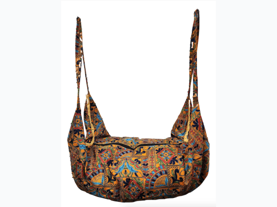 Lightweight Multicolor Paisley Print Hobo Style Tote Bag - 14"x22"