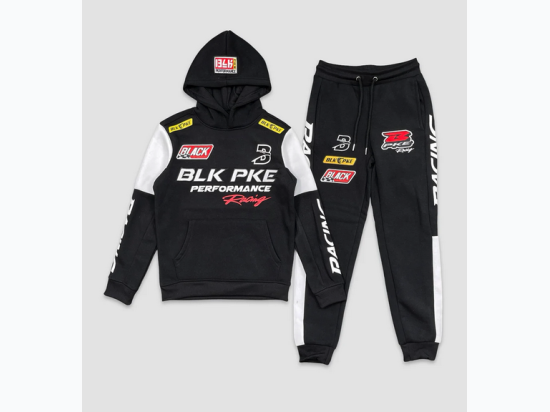 Boy's Racing Colorblock Hoodie Set