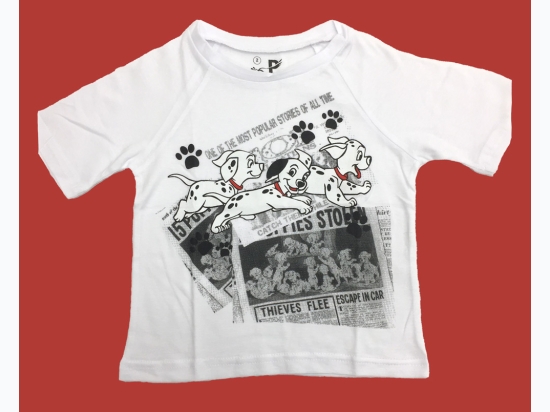 Toddler Sizes 2 - 3 Graphic T-Shirt - 101 Dalmations - in White