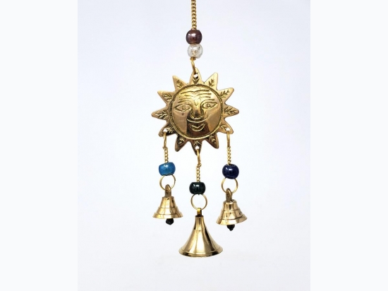 Sun Brass Windchime 9" High