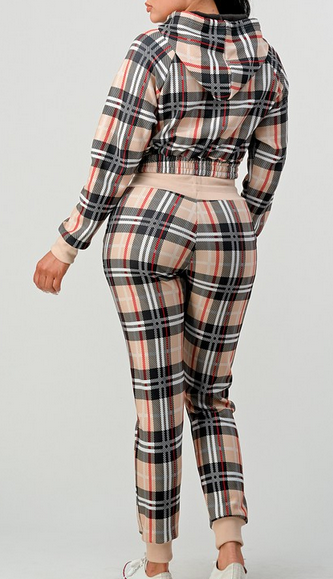 plaid sweatsuit