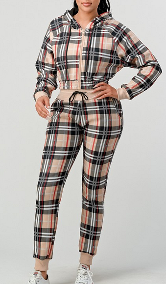 plaid sweatsuit