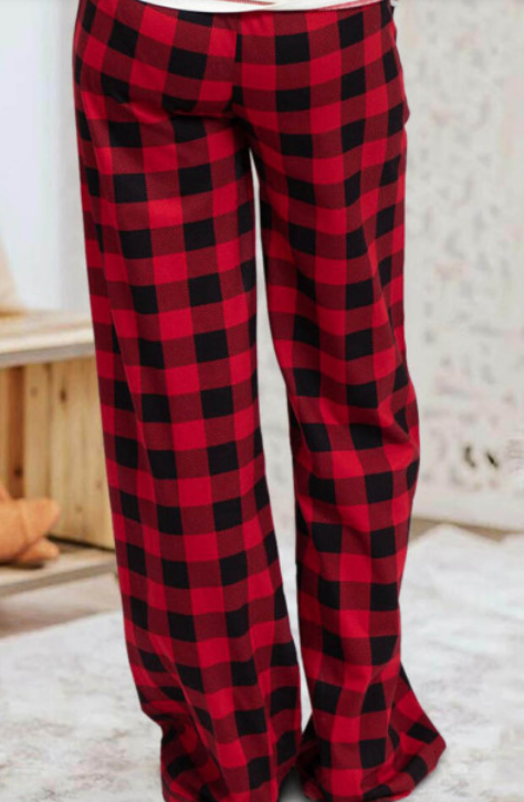 womens plaid lounge pants