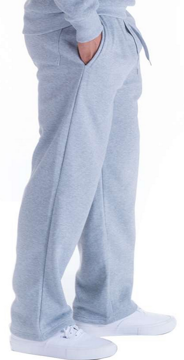 mens open leg sweatpants