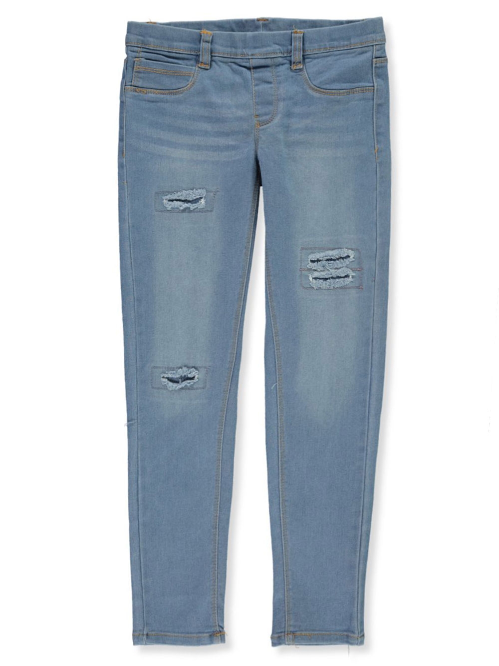 distressed denim jeggings