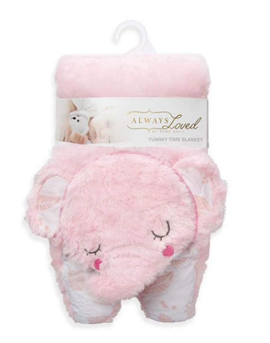 pink elephant lovey blanket