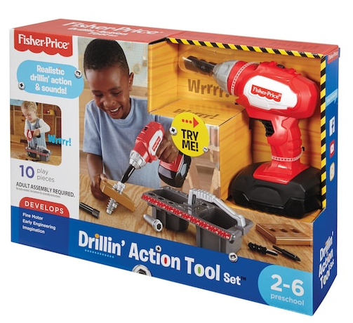 fisher price drilling action tool set