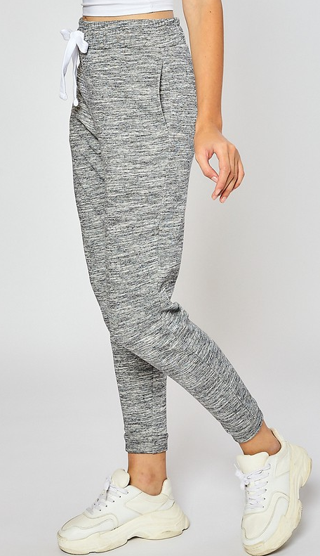 high rise fleece joggers