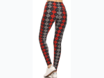 Women's Argyle Print 5 Inch Band Yoga Style Leggings - One Size Fits Most - Size 0 - 12