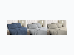 Twin Size Bed Series 1200 Sheet Set Quatrefoil Print - 3 Color Options