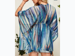 PLUS SIZE MULTI COLOR OVERSIZED MESH TOP WITH STRANDS