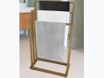 16.75" x 31" Three-Level Wood Standing Towel Drying Rack