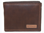 Men's Brand Name RFID Protected Passcase Bifold Wallet in Brown