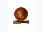 Orange 3"D Tibetan Singing Bowl Set