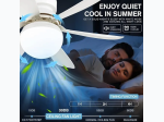 Ceiling Socket Fan Light with Remote – 3 Speed – Dimmable Led