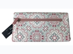 Famous Maker Clutch Wallet - Pink, Blue, Mint Medallion Print