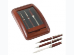 Alex Navarre™ 3pc Pen, Pencil and Letter Opener in a Wood and Glass Case