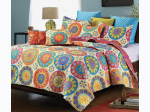 Virah Bella® Collection - "Suri" Printed Quilt Set - King Size