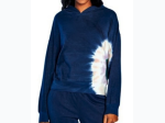 Women's Relaxed Fit Tie-Dye Hoodie by WildFox - Blue