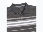 Men's Silverstone Striped Polo in Dark Grey