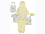 Big Oshi Newborn Baby 7pc Layette Gift Box Set in Yellow