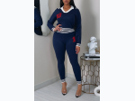 Junior's "10" KNIT SWEATER & PANTS SET in Navy