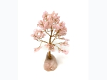 Rose Quartz Gemstone Copper Wire Tree - 160ct Chip - 7" H