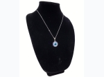 Evil Eye Bead Pendant Clavicle Length Necklace - 11"L