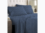 Twin Size Bed Series 1200 Sheet Set Quatrefoil Print - 3 Color Options