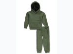 Boy's Quad Seven Solid Fleece w/ Quilted Detail Jogger Set - 2 Color Options