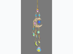 Jeweled Moon & Crystal Suncatcher - 15" L