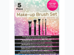 5pc Make-Up Brush Set w/ Blue Glitter Carrying Case